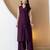 Purple silk blend plain ethnic kurta palazzo set