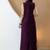 Purple silk blend plain ethnic kurta palazzo set
