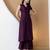 Purple silk blend plain ethnic kurta palazzo set