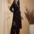 Black rayon floral print ethnic kurta palazzo set