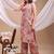Pink rayon floral print ethnic kurta palazzo set