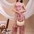 Pink rayon floral print ethnic kurta palazzo set