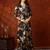 Black rayon floral print ethnic kurta palazzo set