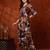 Wine rayon floral print ethnic kurta palazzo set