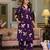 Purple cotton floral print ethnic kurta palazzo set