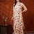 Pink cotton floral print ethnic kurta palazzo set