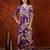 Purple rayon dots print ethnic kurta palazzo set