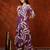 Purple rayon dots print ethnic kurta palazzo set