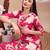 Pink rayon floral print ethnic kurta palazzo set