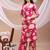Pink rayon floral print ethnic kurta palazzo set