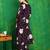 Wine cotton floral print ethnic kurta palazzo set