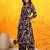 Brown cotton geometric print ethnic kurta palazzo set