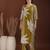 Olive rayon floral print ethnic kurta palazzo set