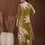 Olive rayon floral print ethnic kurta palazzo set