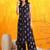 Navy-blue silk blend block print ethnic kurta palazzo set