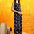 Navy-blue silk blend block print ethnic kurta palazzo set