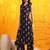 Navy-blue silk blend block print ethnic kurta palazzo set