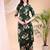 Green cotton floral print ethnic kurta palazzo set