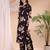 Wine cotton floral print ethnic kurta palazzo set