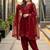 Maroon Color Sequance And Embroidery Work Silk Blend Salwar Suit