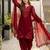 Maroon Color Sequance And Embroidery Work Silk Blend Salwar Suit