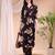Wine cotton floral print ethnic kurta palazzo set