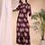 Wine silk blend geometric print ethnic kurta palazzo set