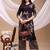 Purple rayon geometric print ethnic kurta palazzo set