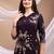 Purple rayon geometric print ethnic kurta palazzo set