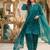 Teal Color Sequance And Embroidery Work Silk Blend Salwar Suit