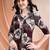 Wine rayon floral print ethnic kurta palazzo set
