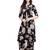 Black rayon floral print ethnic kurta palazzo set
