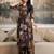 Multicolor silk blend floral print ethnic kurta palazzo set