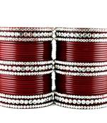 acrylic plastic suhag panjubi chura maroon colour  size-2.4,2.6,2.8,2.10