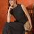 Black rayon geometric print ethnic kurta palazzo set