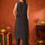 Black rayon geometric print ethnic kurta palazzo set