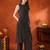 Black rayon geometric print ethnic kurta palazzo set