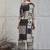 Black rayon geometric print ethnic kurta palazzo set