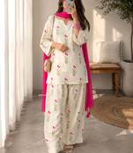Cotton Short Kurti With Farsi Salwar And Dupatta Sets
