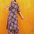 Lavender rayon geometric print ethnic kurta palazzo set
