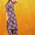 Lavender rayon geometric print ethnic kurta palazzo set