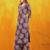 Lavender rayon geometric print ethnic kurta palazzo set