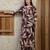 Wine rayon floral print ethnic kurta palazzo set