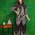Black rayon floral print ethnic kurta palazzo set