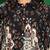 Black rayon floral print ethnic kurta palazzo set