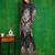 Navy-blue rayon floral print ethnic kurta palazzo set