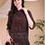 Maroon rayon floral print ethnic kurta palazzo set