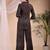 Maroon rayon floral print ethnic kurta palazzo set