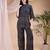 Navy-blue rayon floral print ethnic kurta palazzo set