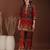 Red rayon floral print ethnic kurta palazzo set